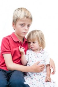 Unhappy Children, sister and brother.